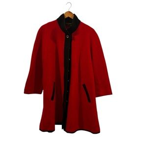 Abella Scarlet Cape with Ebony Trim